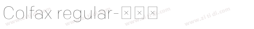 Colfax regular字体转换